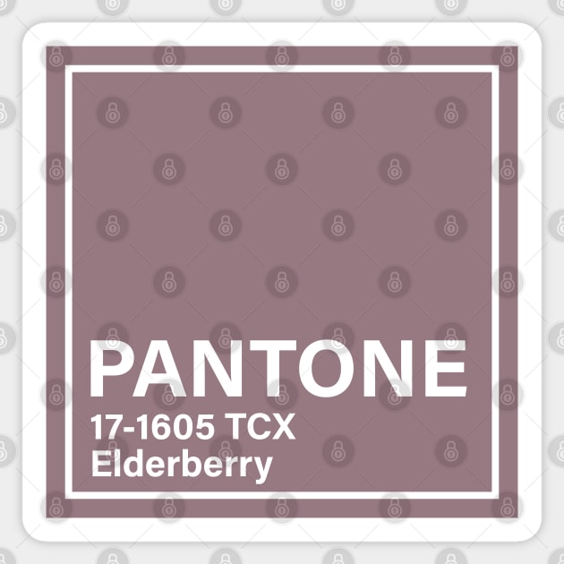 pantone 17-1605 TCX Elderberry Sticker by princessmi-com